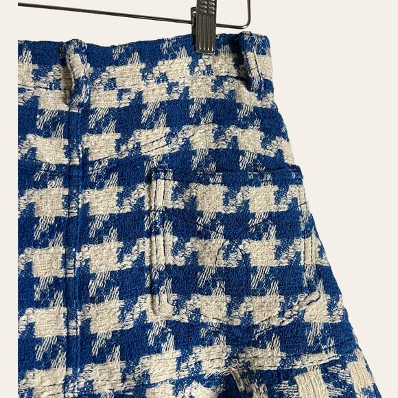 Sandro Sixtine Houndstooth Flounce Mini Skirt Size 6 - Picture 12 of 15